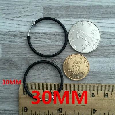 Unisex Clip-On Earrings – Invisible No-Piercing Spring Ear Cuffs, Small Circle Gold/Silver/Black Plated Jewelry for Women & Men