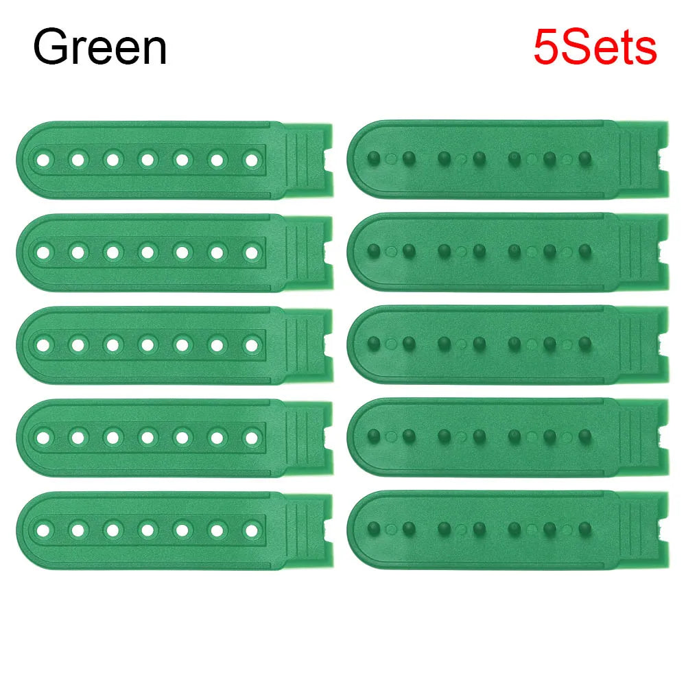 5-Set Snapback Strap Replacement - 7-Hole Adjustable Hat Repair Buckle for Baseball Caps