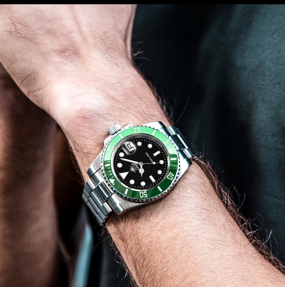 ADDIESDIVE Men's Stainless Steel Quartz Watch — Waterproof Business & Outdoor Sports Timepiece