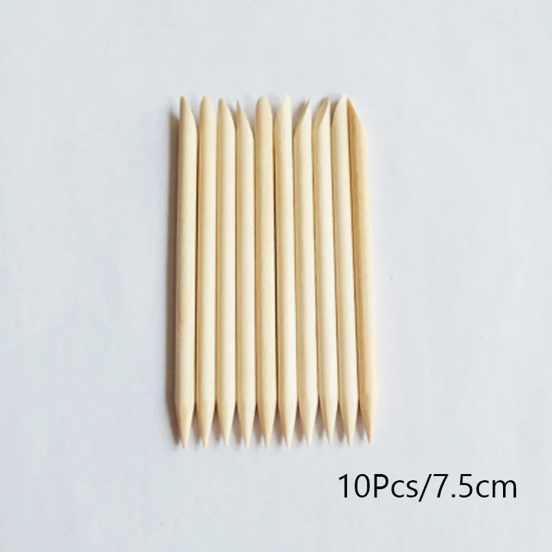 Lurayee Orange Wood Nail Cuticle Pusher – Manicure Tool for Nail Art, Gel Polish, and Nail Design