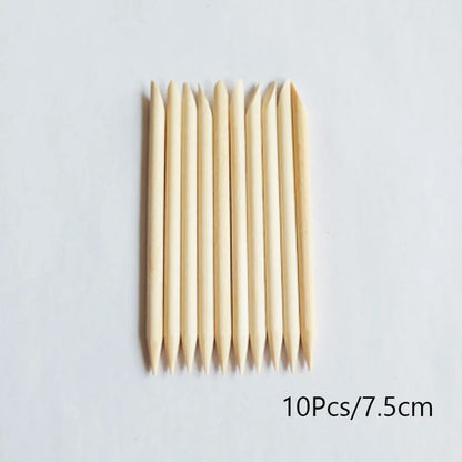 Lurayee Orange Wood Nail Cuticle Pusher – Manicure Tool for Nail Art, Gel Polish, and Nail Design
