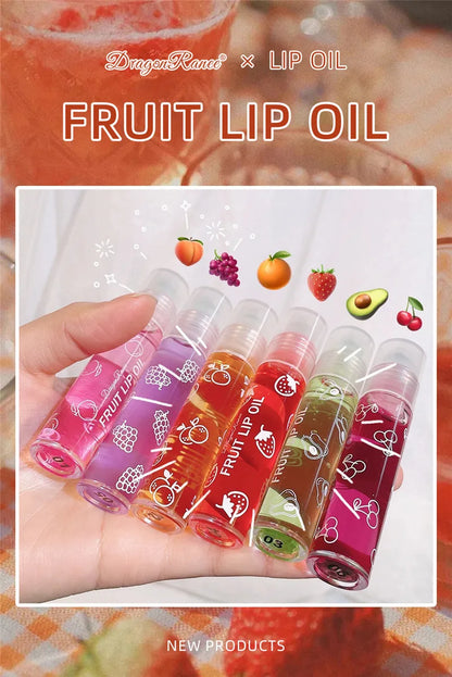 Fruit Lip Gloss Transparent Lip Oil – Moisturizing, Waterproof, Long-Lasting Liquid Lipstick to Reduce Lip Lines