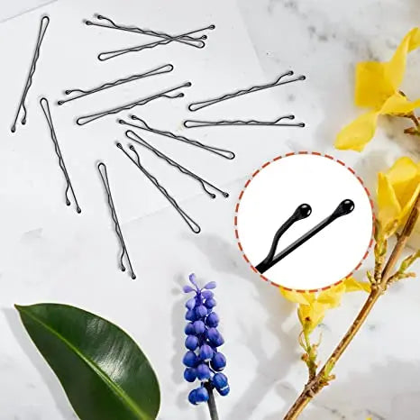 60/120pcs Black Hairpins for Women - Invisible Bobby Pins, Curly Wave Hair Clips, Bride & Lady Hairgrips
