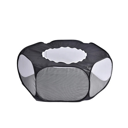 Portable Transparent Small Pet Cage – Foldable Playpen Tent for Hedgehogs, Dogs, Hamsters, Rabbits & Guinea Pigs