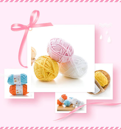 50g/Ball DIY Knitting Yarn – Soft Wool for Baby Scarf, Hat, Chunky Crochet Thread