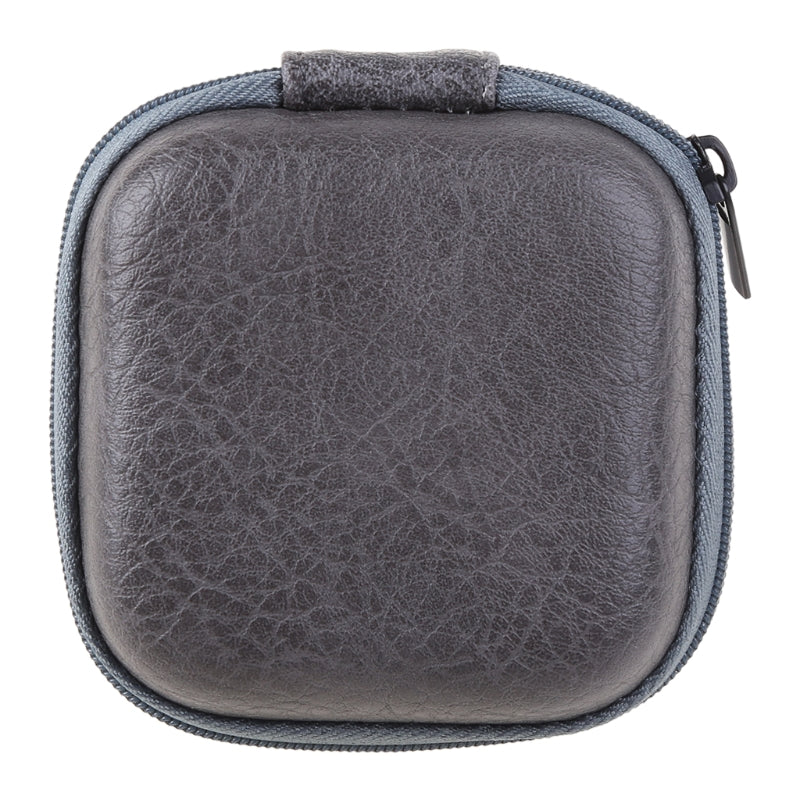 Leather USB Data Cable & Earphone Storage Bag – Mini Portable Zipper Headphone Case and Earbuds Pouch