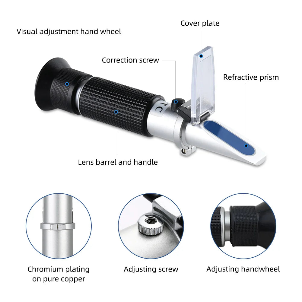 Animal Pet Refractometer | Urine Specific Gravity Tester for Dogs, Cats | Clinical Serum Plasma Protein Hemoglobin Tester | Veterinary Tools