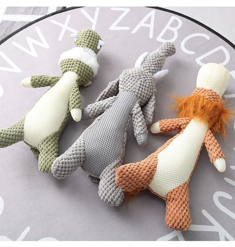 Plush Cartoon Puppy Dog Toy – Chew & Squeak Toy for Small Dogs, Teeth Grinding Pet Accessory
