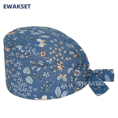 Unisex Soft Scrub Cap – Cartoon Print Surgical Hat for Men and Women, Operating Room Nursing Accessories