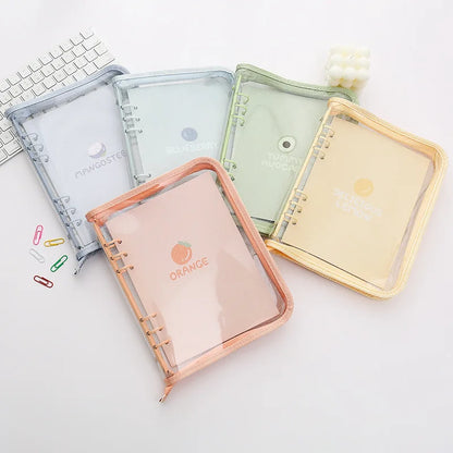 2024 Cute A5/A6 Zip Bag Journal & Agenda Notebook – DIY Photocard Binder Organizer for School Stationery Gift