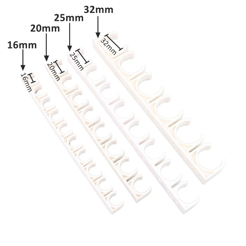 PVC Pipe Clamps — 16/20/25/32mm Water Pipe Supports & Connectors for Garden Irrigation Systems