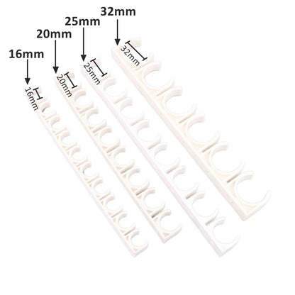 PVC Pipe Clamps — 16/20/25/32mm Water Pipe Supports & Connectors for Garden Irrigation Systems