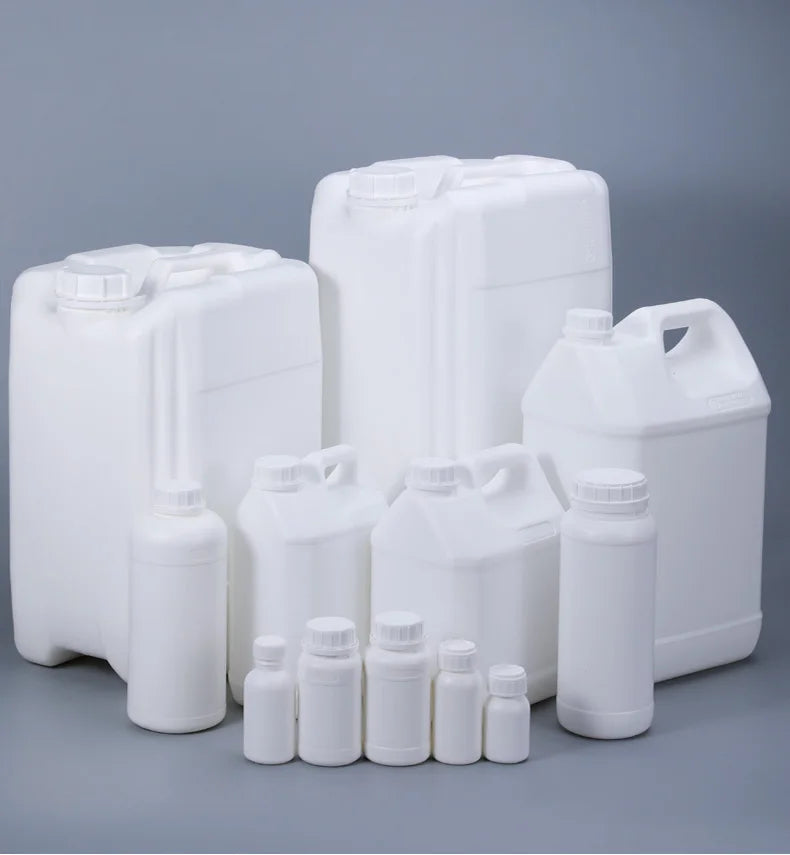 Empty Fluorinated Plastic Bottle with Tamper-Evident Cap — Leakproof Refillable Liquid Container 50ml-1000ml