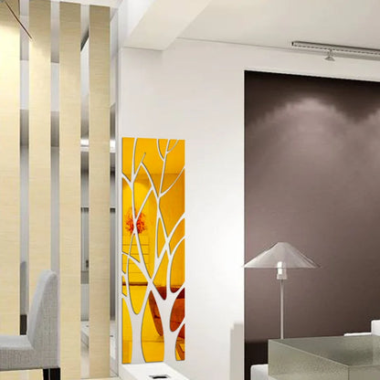 3D Acrylic Mirror Wall Sticker Tree - DIY Art Decal for TV Background, Living Room & Bedroom Home Decor