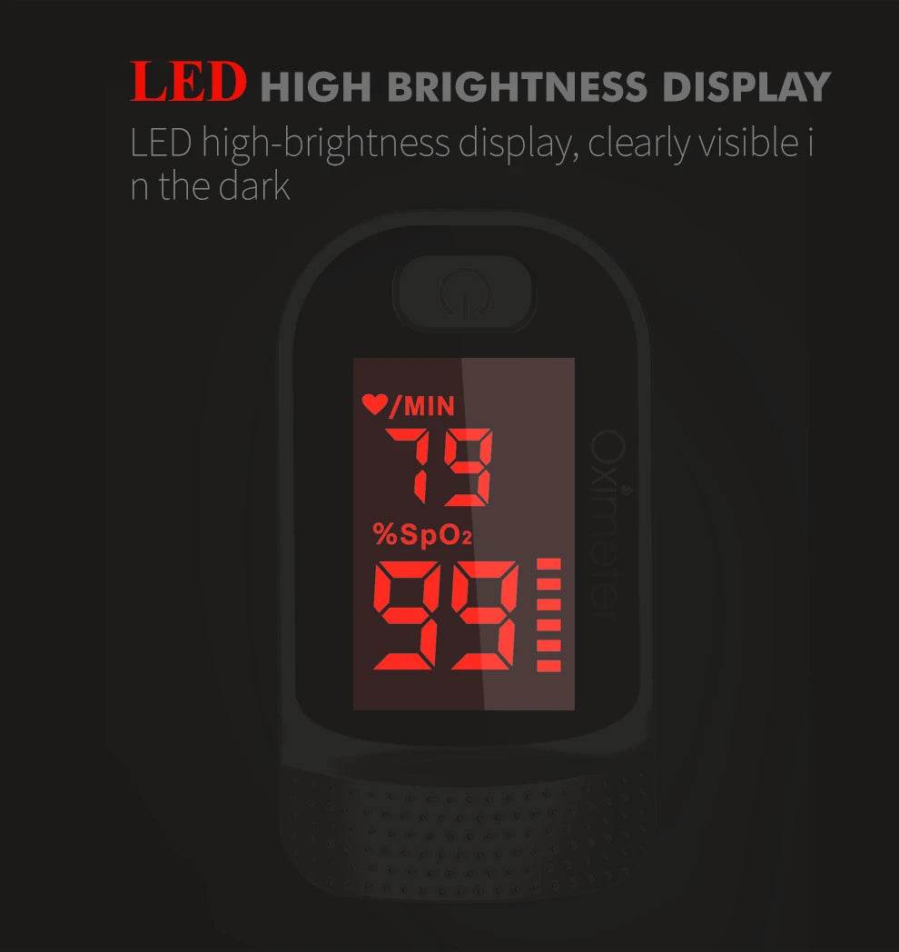 KIUZOU Finger Pulse Oximeter – SPO2, PR, PI, RR Blood Oxygen Saturation & Heart Rate Monitor, OLED Display