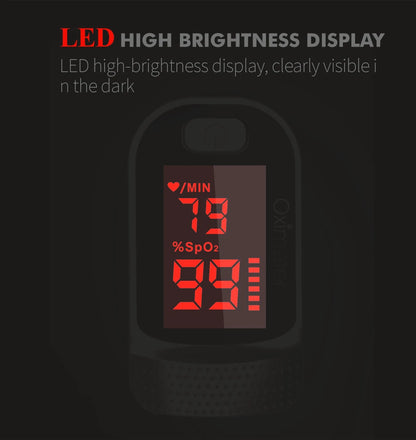 KIUZOU Finger Pulse Oximeter – SPO2, PR, PI, RR Blood Oxygen Saturation & Heart Rate Monitor, OLED Display