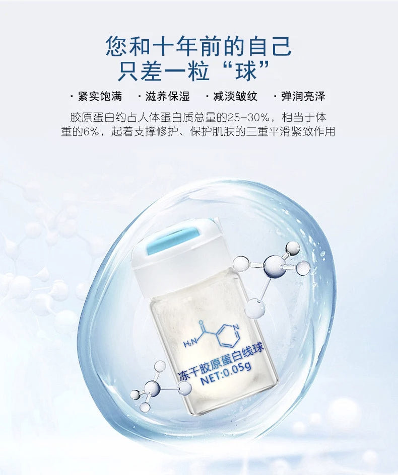 Korea Facial Hydrolyzed Silk Protein Collagen Serum – Moisturizing, Hydrating, Lifting, and Firming Essence for Fine Lines & Skincare