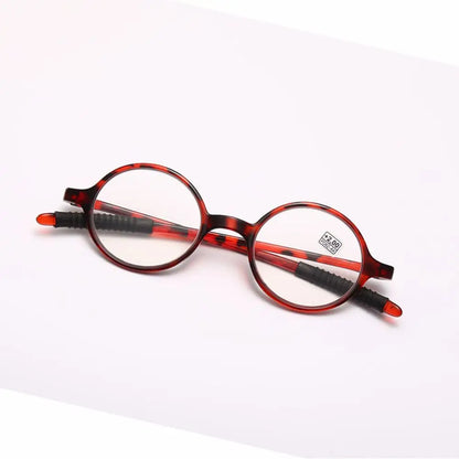 Retro Round Reading Glasses for Women & Men, Ultra-Light Fashion Clear Lens Presbyopia Eyewear +1.0 to +4.0 Magnifying Glasses
