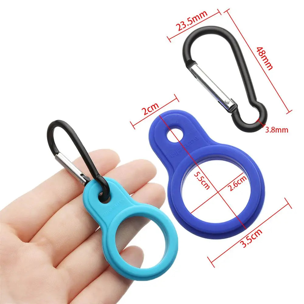 Outdoor Camping Hiking Water Bottle Holder - Rubber Buckles Hook for Sports Kettle - Arrival Accessories Carabiner