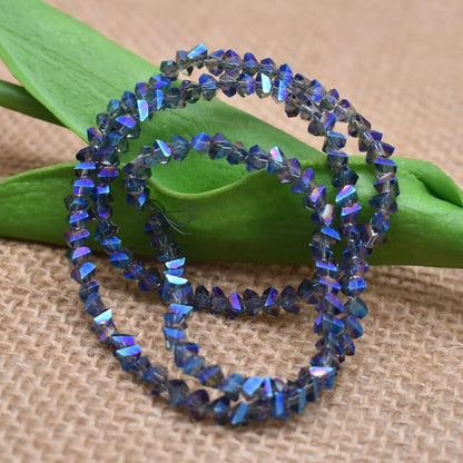 Yanqi Triangle Crystal Beads - 38 Colors 4mm Loose Glass Beads for DIY Jewelry Making Earrings Necklace Crafts