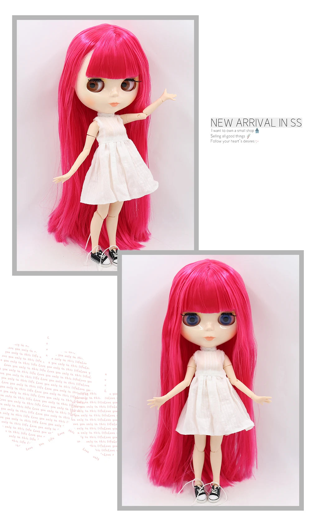 ICY DBS Blythe Doll 1/6 BJD Jointed Body — 30cm White Skin Anime Doll with Shiny & Matte Face, Special Price Gift Toy