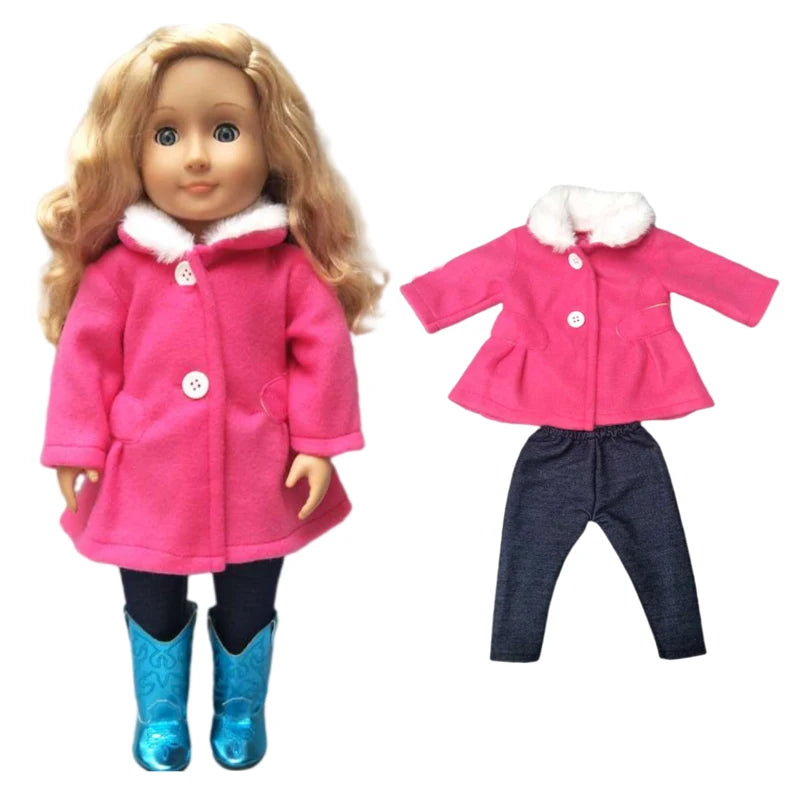 18-Inch American Girl Doll Clothes – Coat, Tights & Pants Outfit for Newborn & Baby Dolls
