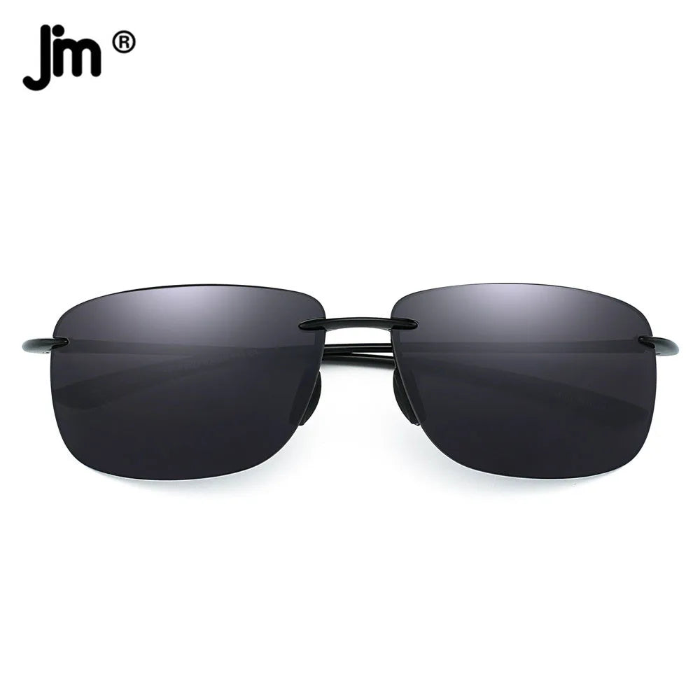 JIM Ultralight Sport Sunglasses – TR90 Rimless Frame for Men & Women, Ideal for Running, Fishing, Cycling, and Driving