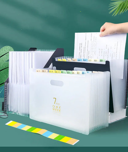 Multi-Layer A4 Standing Paper Bag – Vertical Desk Organizer & Portable File Folder for Office & School