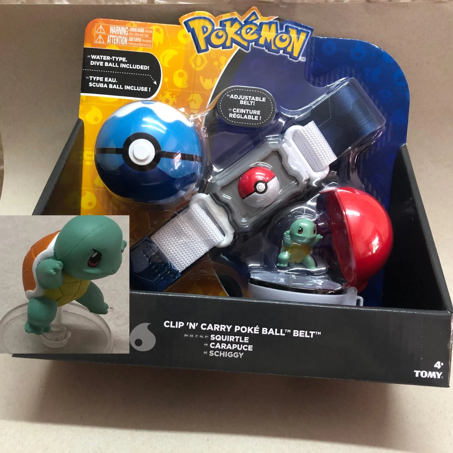 Pokémon Toy Belt Set — Poké Ball Battle Belt with Pikachu, Eevee, Charmander & Bulbasaur for Kids Gift