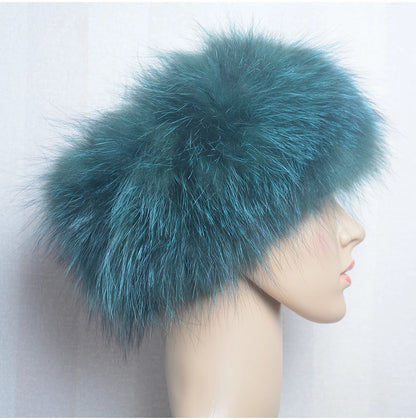 2025 Real Fox Fur Scarf and Headband – Luxury Winter Neck Warmer for Women, 100% Natural Fur, Elastic Ring Muffler