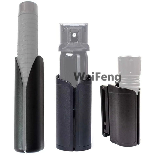 Tactical Polymer Spray Pouch - 360 Degree Rotating Open Top Holster for Flashlight, Baton, Mace & Multi Tool Storage