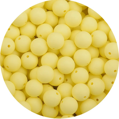 LOFCA Silicone Teething Beads - 20pcs 15mm Round Baby Chew Beads for DIY Teether Toys Infant Accessories
