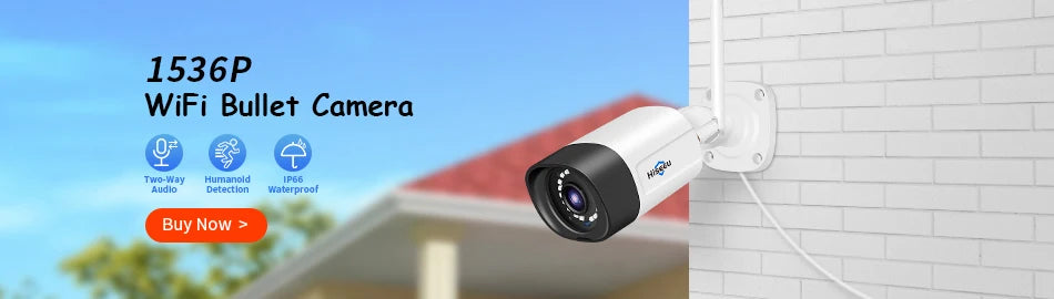 Hiseeu 10CH 5MP WiFi Security Camera System — H.265 NVR with Color Night Vision, Human Motion Detection & 2-Way Audio Outdoor Cameras
