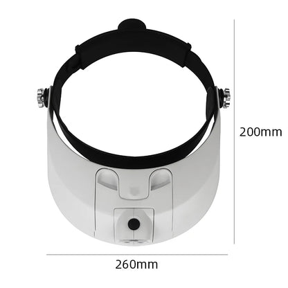 LED Headband Magnifier — Professional Loupe Glasses for Jewelry, Watch & Electronic Repair with 1X–3.5X Lenses