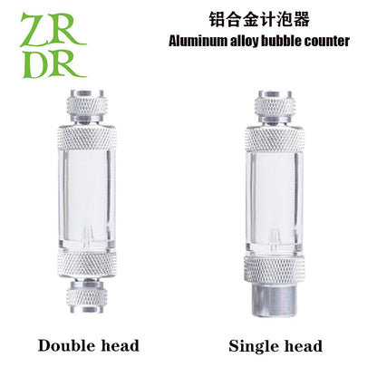 ZRDR Aquarium CO2 Bubble Counter – CO2 Generator Regulator with Single/Double Head Fine-Tuning Valve