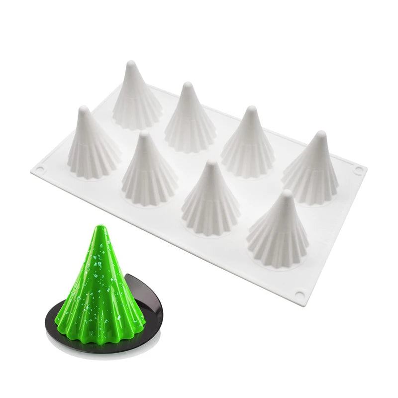 Christmas Silicone Cake Molds — Tree, Snowflake & Hat Shapes for Mousse, Chocolate & Holiday Baking
