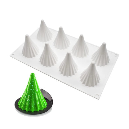 Christmas Silicone Cake Molds — Tree, Snowflake & Hat Shapes for Mousse, Chocolate & Holiday Baking