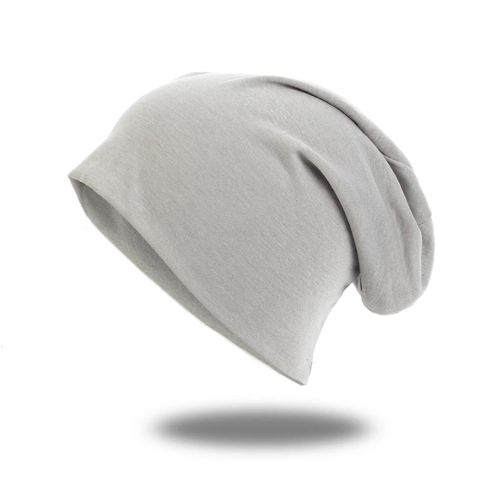 Solid Polyester Beanie - Unisex Casual Beanie Hat for Men & Women | Thin Skullies Cap