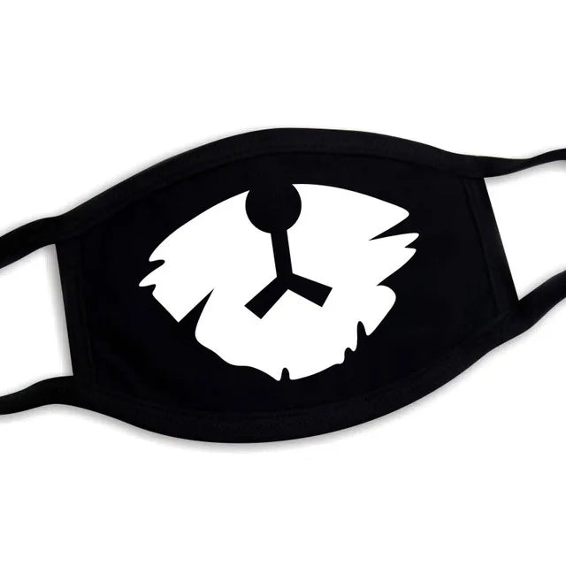 Kawaii Anime Expression Cotton Face Mask – Breathable Smile Mouth Muffle for Unisex Korean Style