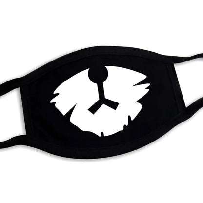 Kawaii Anime Expression Cotton Face Mask – Breathable Smile Mouth Muffle for Unisex Korean Style