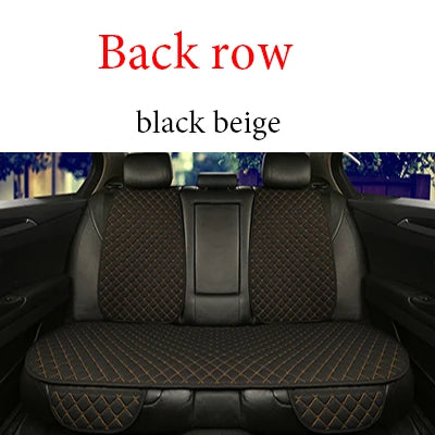 Universal Linen Car Seat Cover Protector Set – Breathable Flax Summer Cushion Pad for Front & Rear Seats Sedan, SUV & Pickup Interior Accessories