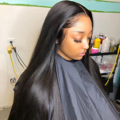 HD Lace Front Human Hair Wig – Straight 13x4 13x6 Transparent Lace Frontal, Pre-Plucked Glueless Wig for Women