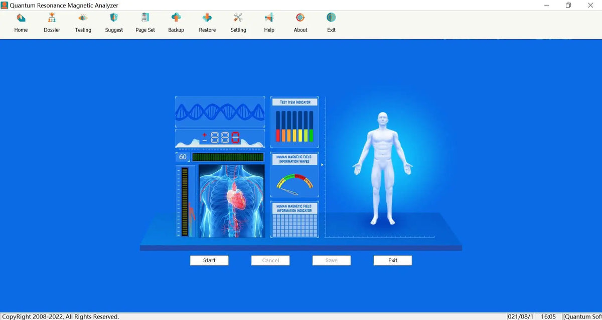 62-Report Quantum Magnetic Resonance Analyzer - Touchscreen Full-Body Analysis Machine with FIR Technology