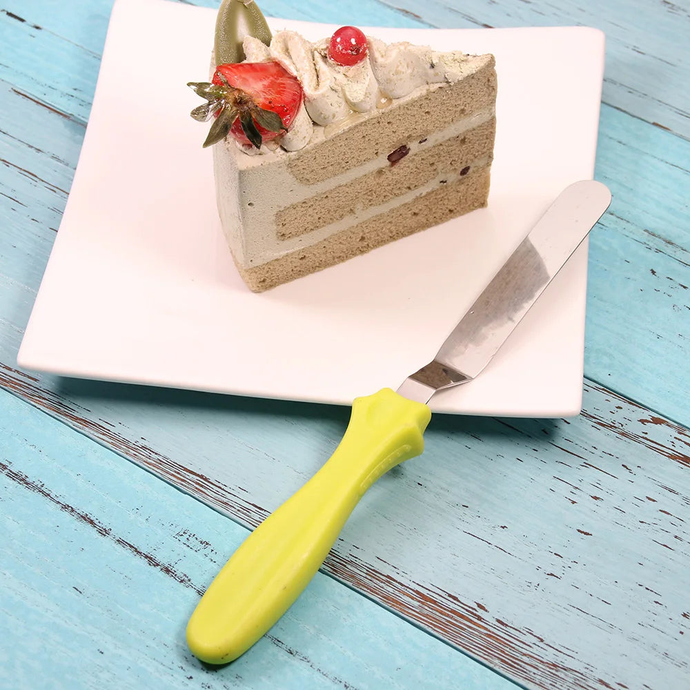 Small 3-Piece Cranked (Angled) Spatula Palette Knife Set — Icing, Fondant & Cake Decorating Tools