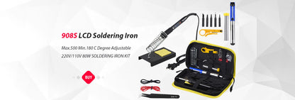 JCD 220V 80W LCD Electric Soldering Iron 908S – Adjustable Temperature with Quality Tips & Soldering Kit