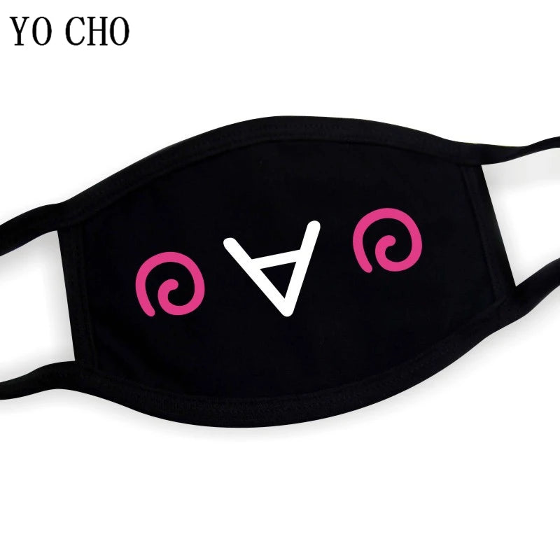 YO CHO Unisex Cotton Dust Mouth Mask – Anime Cartoon Respirator, Warm Mouth Muffle, Perfect Birthday Party Gift