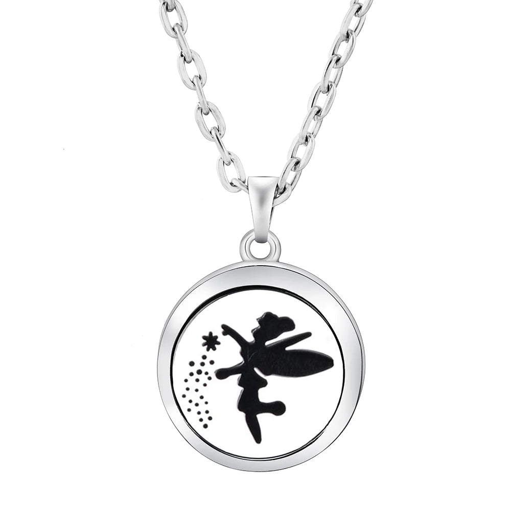 Stainless Steel Tree of Life Aromatherapy Necklace – Essential Oil Diffuser Pendant for Women