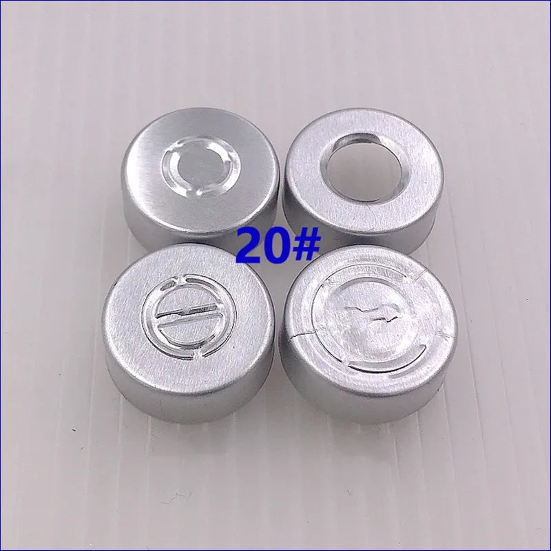 100pcs Glass Vials with Rubber Stopper & Flip-Off Caps – 2ml, 3ml, 5ml, 10ml Aluminum Bottles