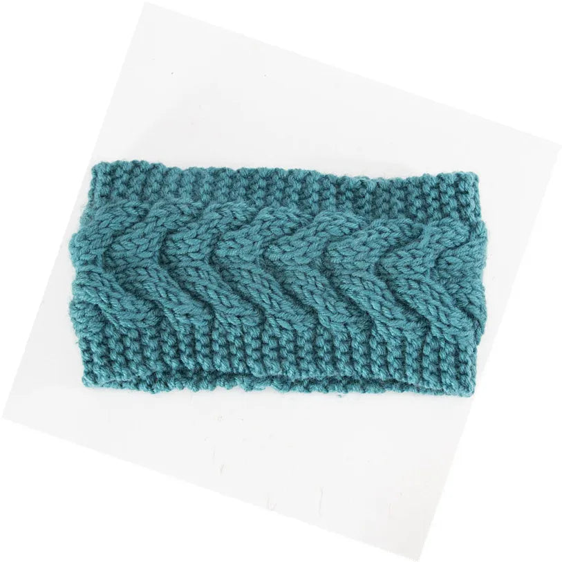 Women's Solid Color Knitted Headband – Elastic Twisted Turban Headwrap, Winter Hair Band for Girls, Fashion Hair Accessories