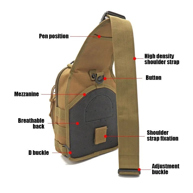 Tactical Rover EDC Shoulder Sling Backpack – Waterproof Outdoor Hiking, Camping & Concealed Carry Hunting Daypack